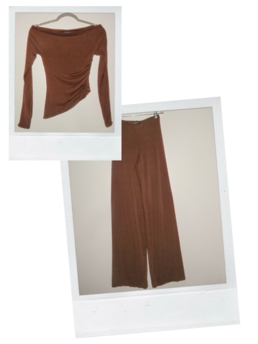 Naked Wardrobe Coord Matching Set in Chocolate. Size: XS.